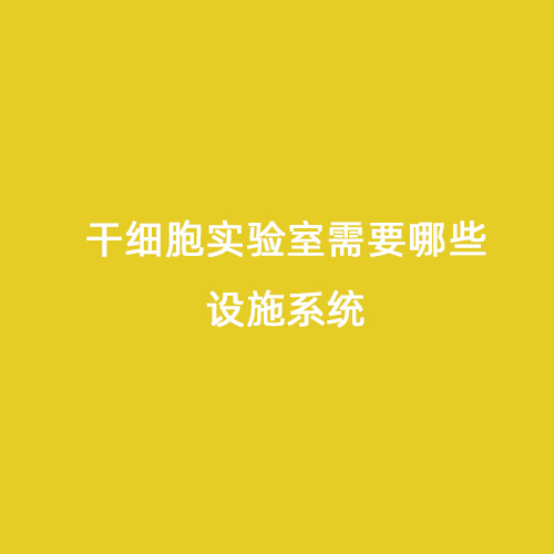 干細胞實驗室需要哪些設施系統(tǒng)